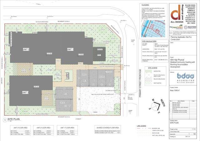 SDA High Physical Multiple/Community Dwelling with Rooming Accomodation Development Site Plan